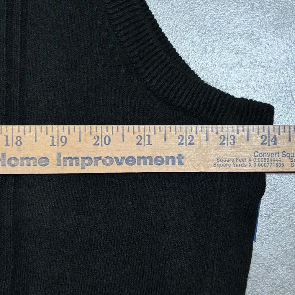 Dockers Mens XL Black‎ Argyle V-Neck Sleeveless Knit Sweater Vest Dress